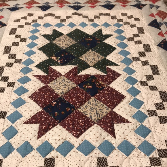 Handmade Vintage Quilt Farmhouse Retro Cottage 😍 - Picture 8 of 10